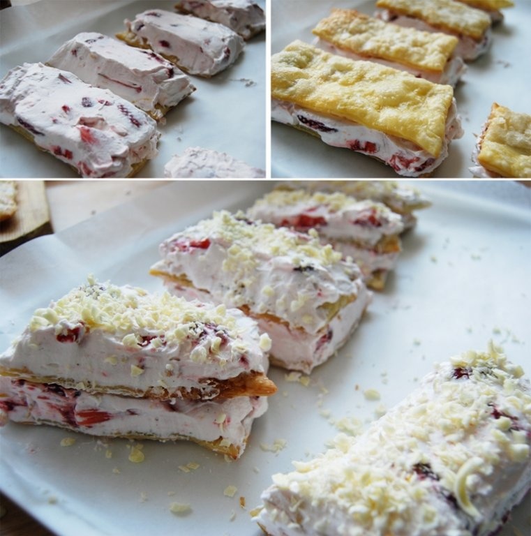 Mille feuille cu capsuni