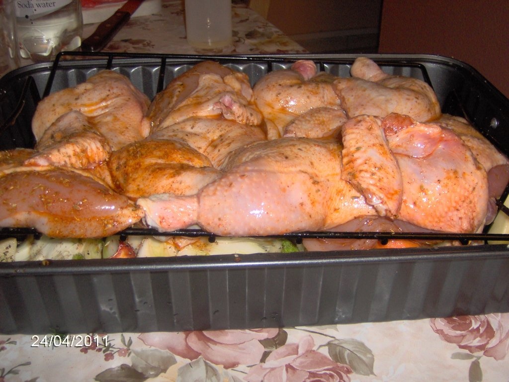 Pui cu legume la cuptor