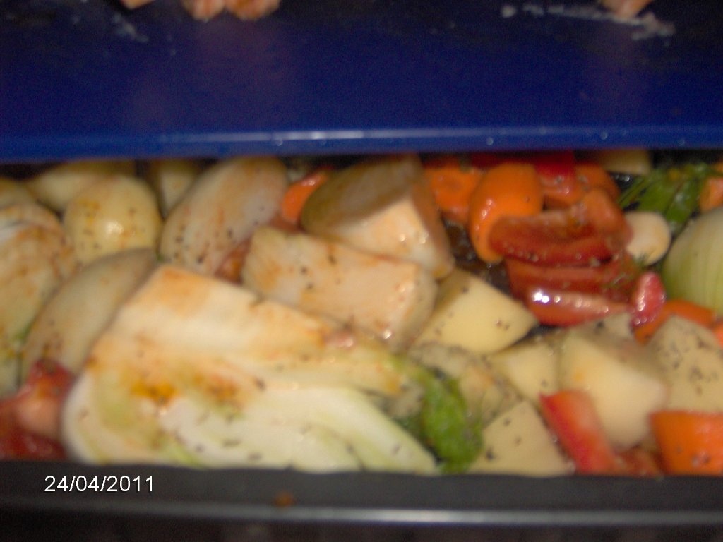 Pui cu legume la cuptor