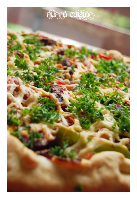 Tarta cu chorizo si ardei gras