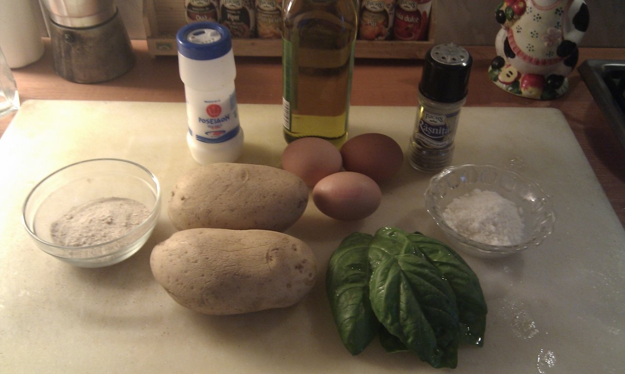 Omleta cu cartofi si busuioc la cuptor