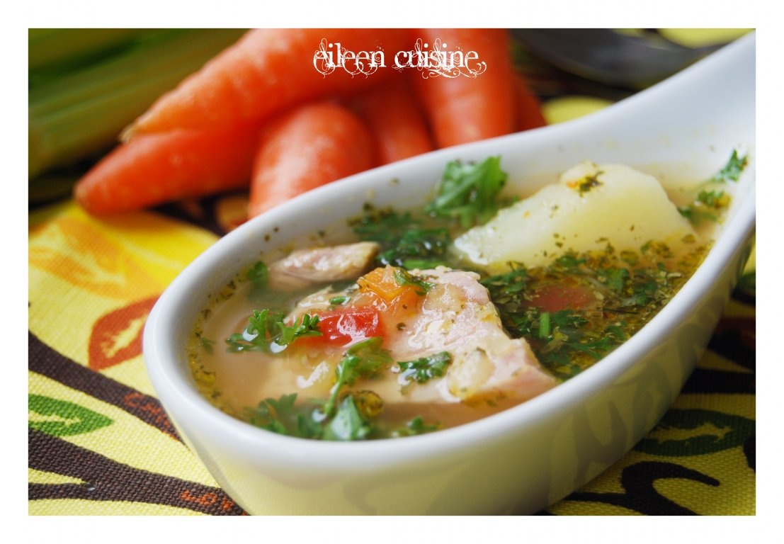 Ciorba cu carne afumata de porc