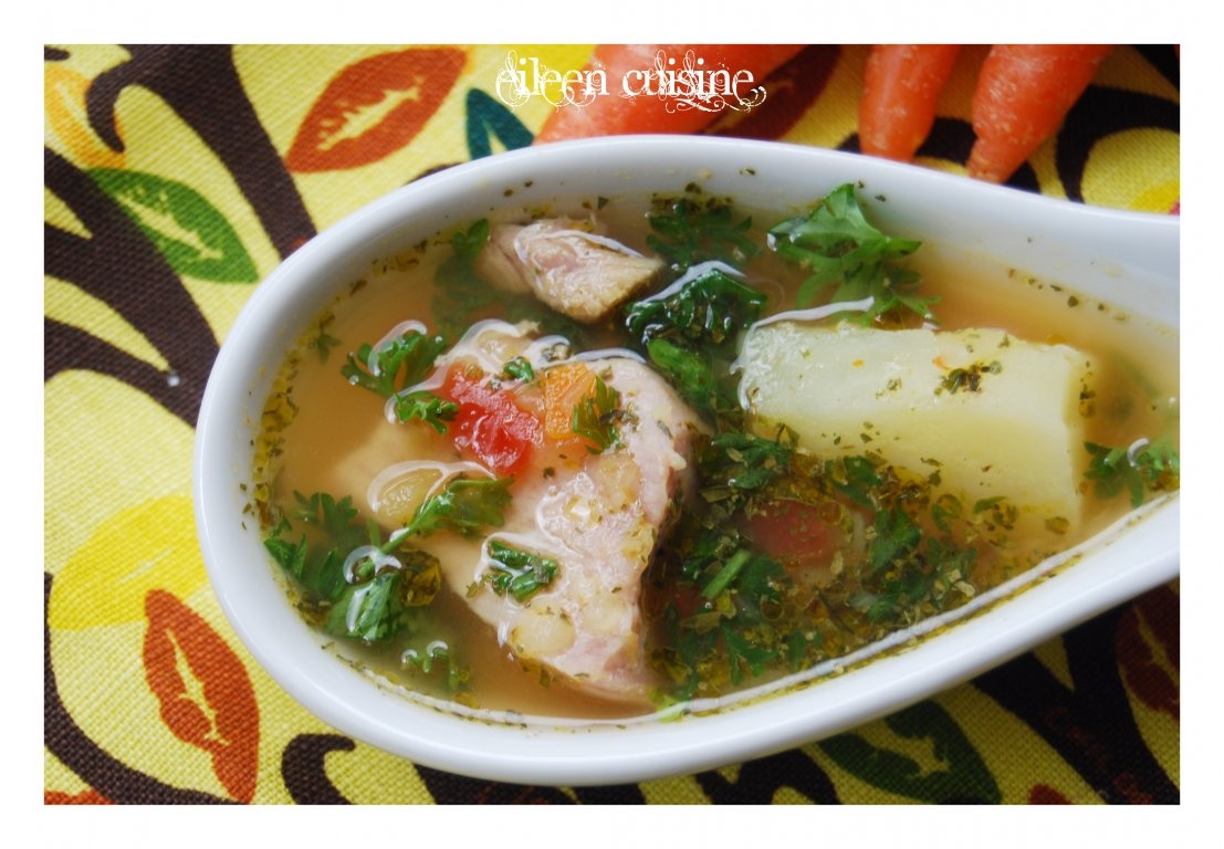 Ciorba cu carne afumata de porc