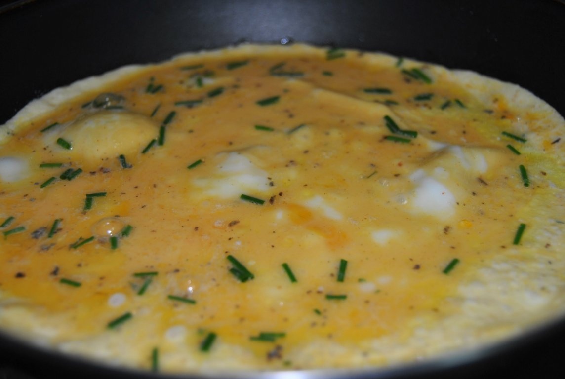 Omletã umplutã cu ficat de pui