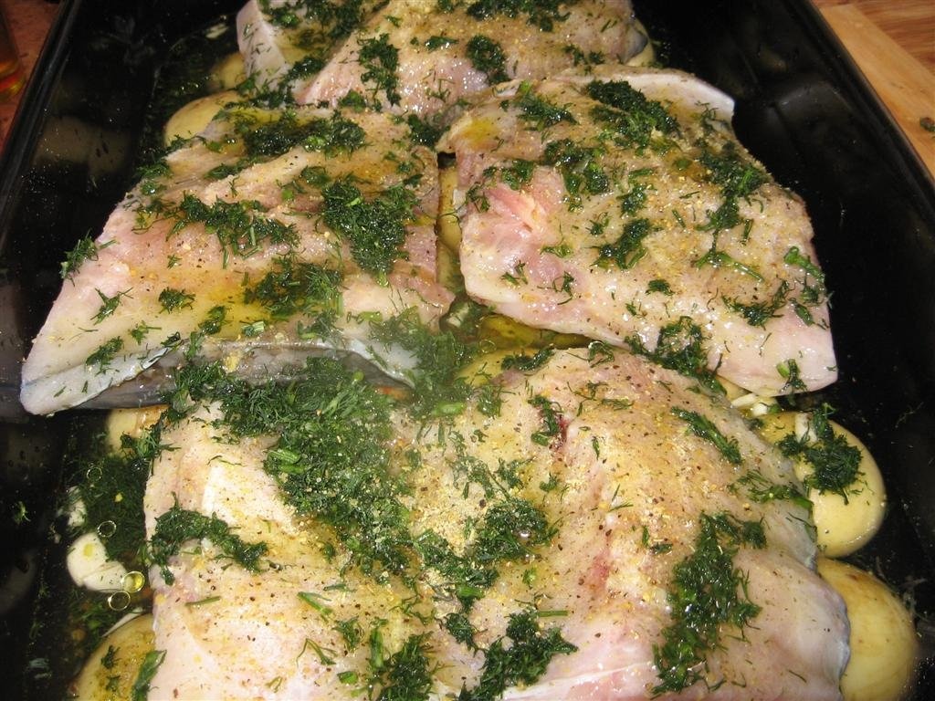 Crap cu marar pe cartofi noi