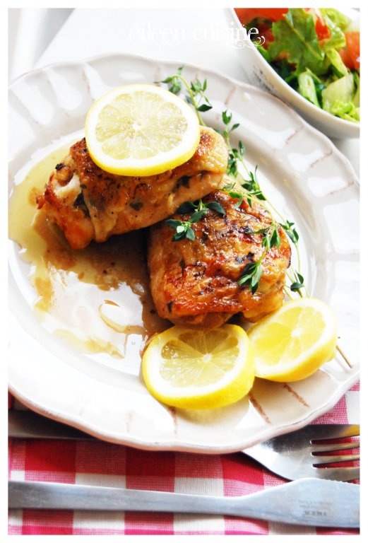 Pulpe de pui in unt cu sos de lamaie