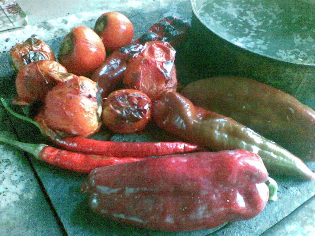 Crap fript cu sarmouzak