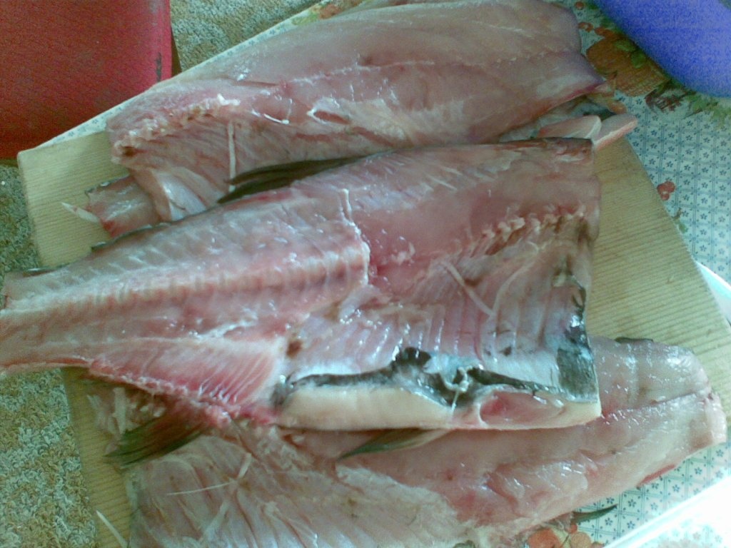 Crap fript cu sarmouzak