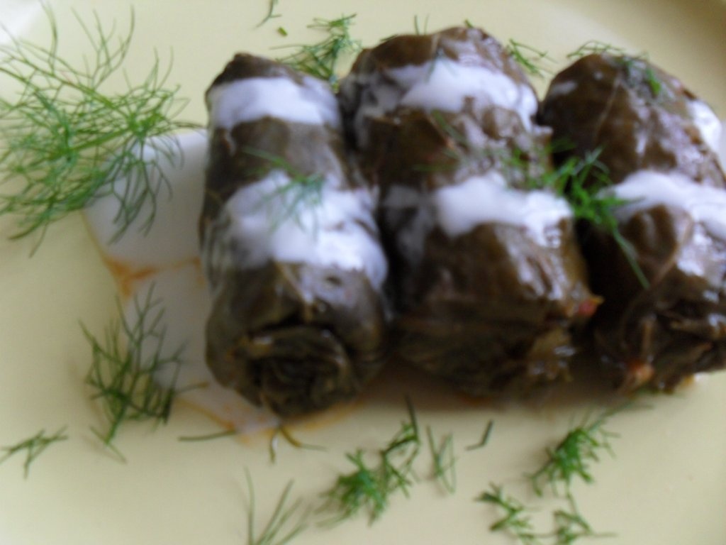 Sarmalute invelite in frunze de loboda rosie