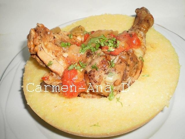 Saramura de pui  cu mamaliga