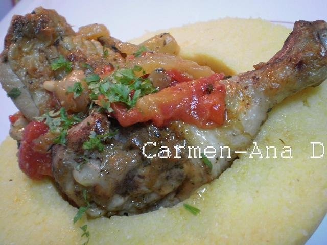 Saramura de pui  cu mamaliga