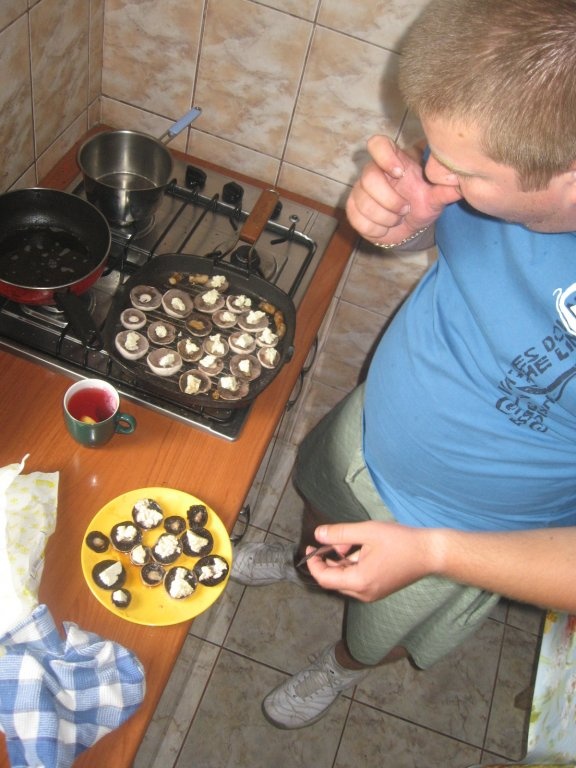 Ciupercute cu branza pe gratar