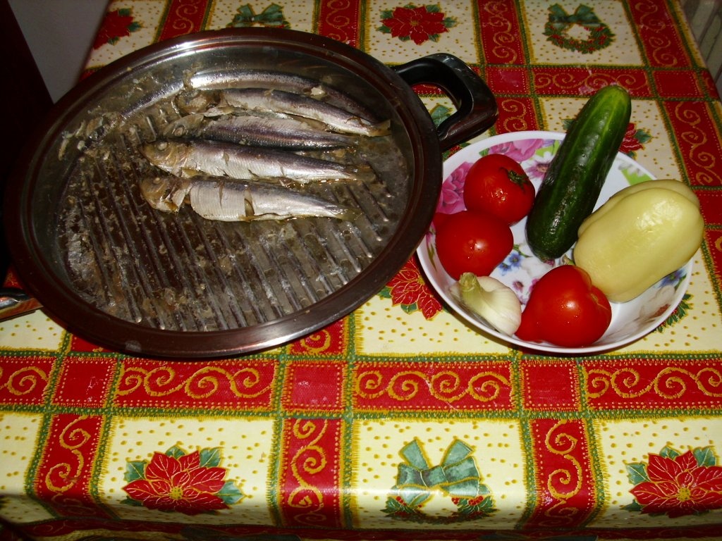 Salata cu hering in ulei de masline