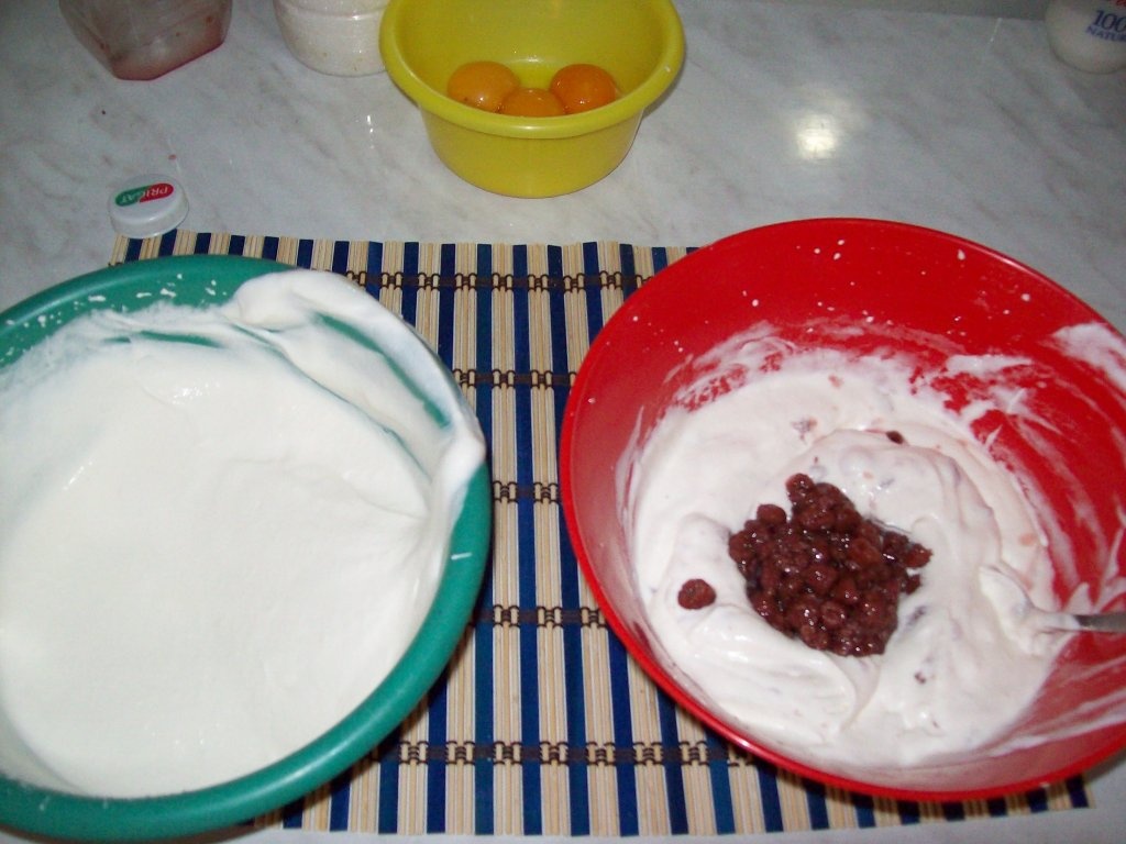 Inghetata de zmeura si vanilie