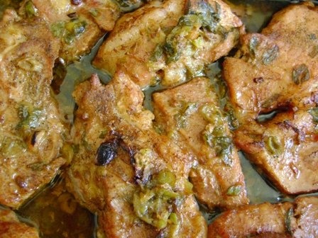 Friptura de porc cu verdeturi la cuptor