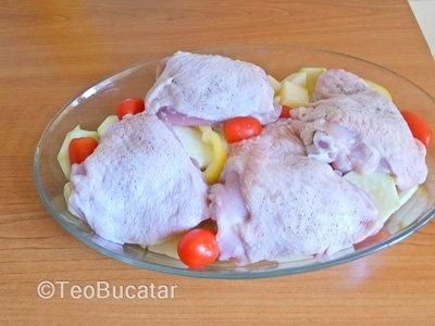 Pui cu salvie si legume