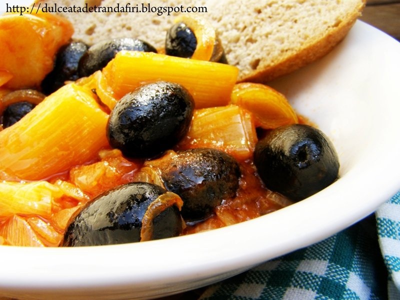 Mancare de praz cu masline