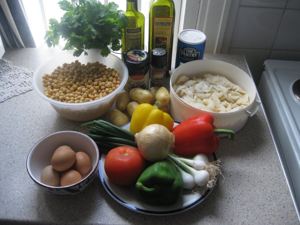Salada de bacalhau  com grao(Salata de cod cu naut)