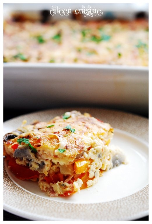 Frittata cu sunca si ardei