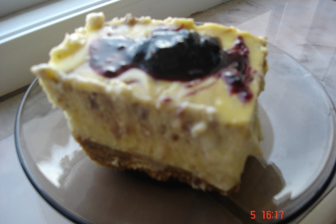 Chessecake cu dulceata de zmeura