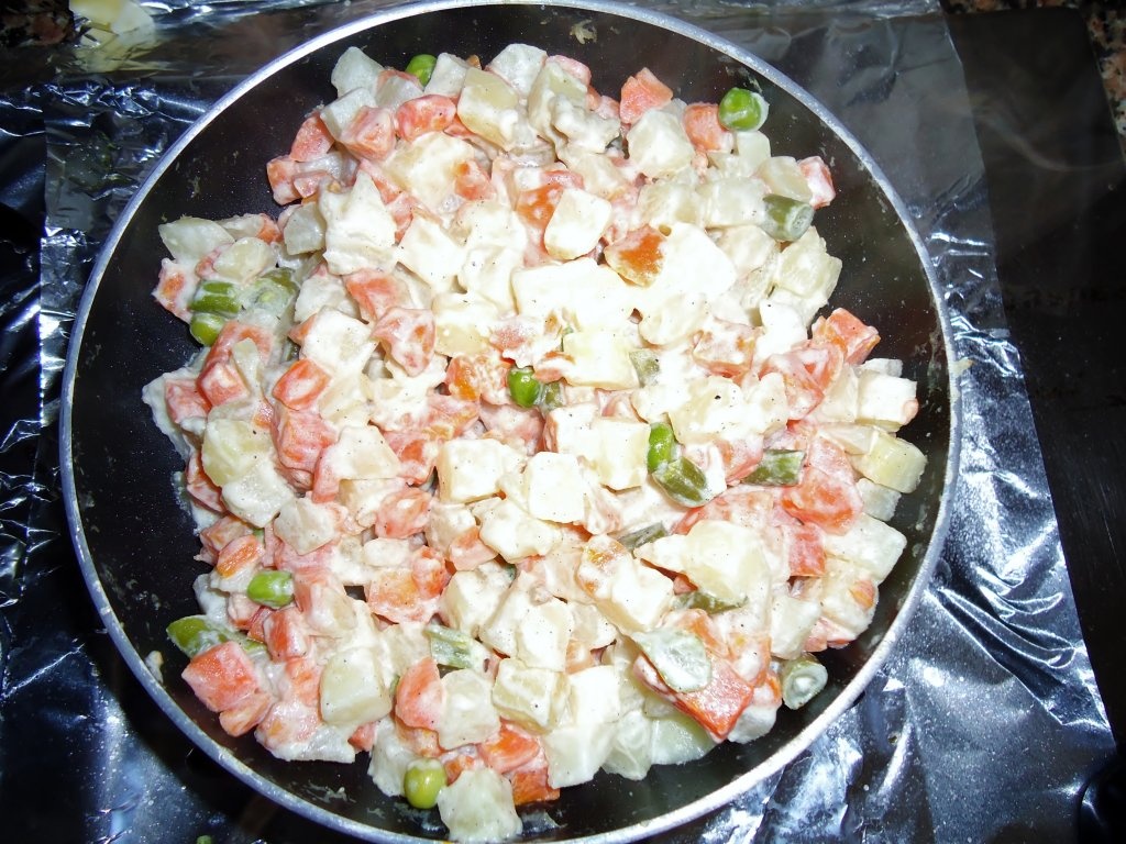 Omleta cu legume si jambon