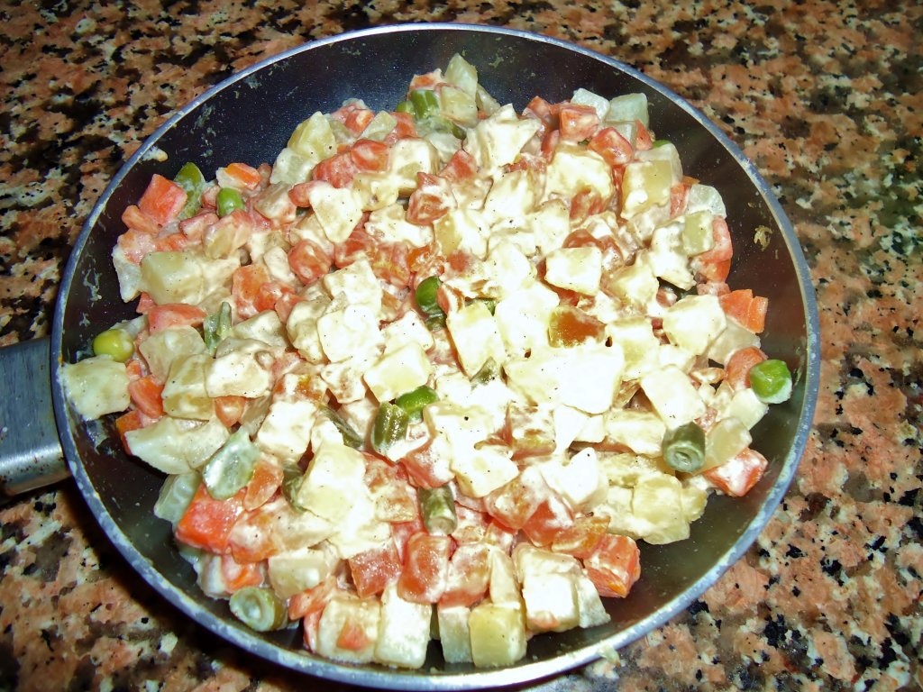 Omleta cu legume si jambon