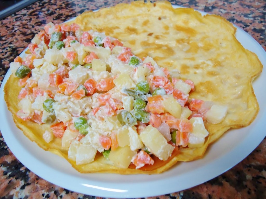 Omleta cu legume si jambon