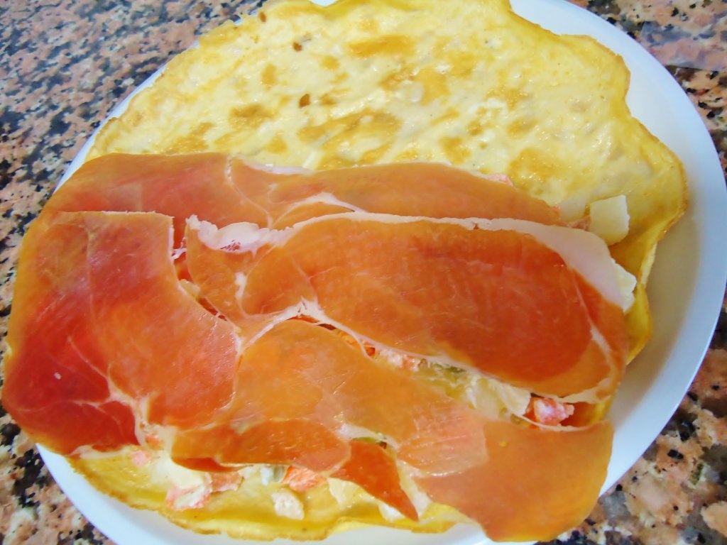 Omleta cu legume si jambon