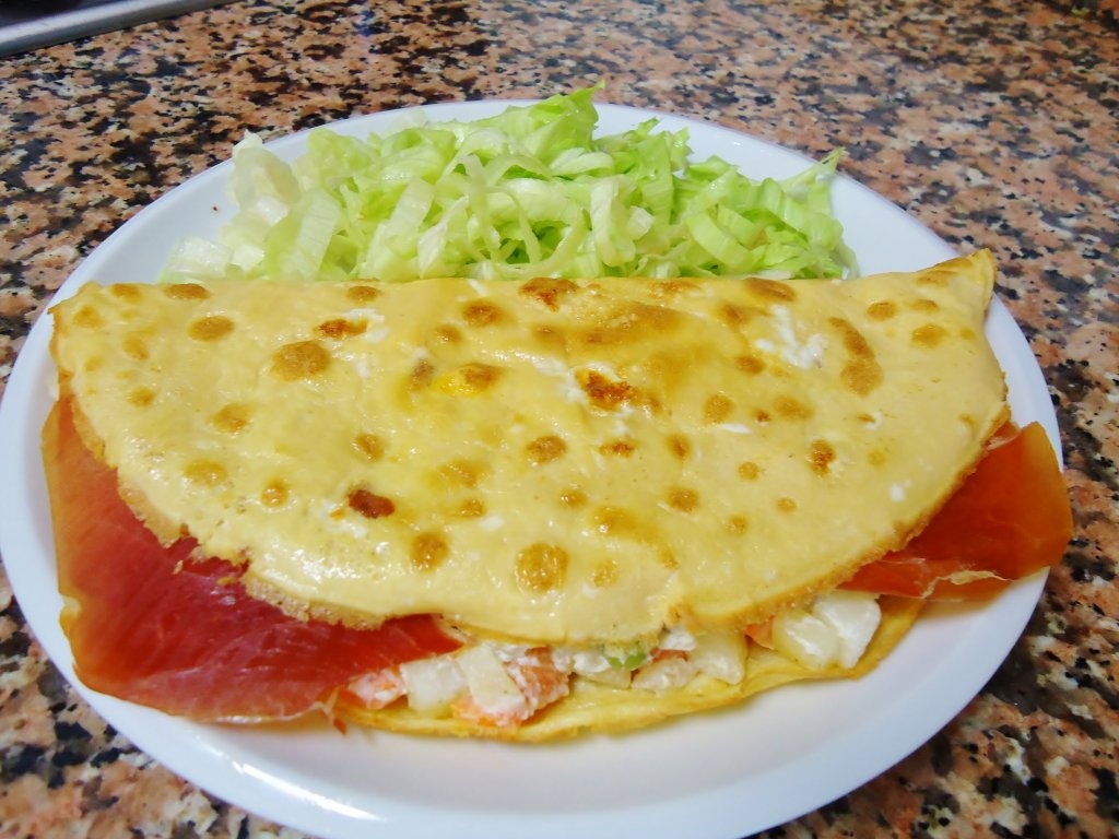 Omleta cu legume si jambon