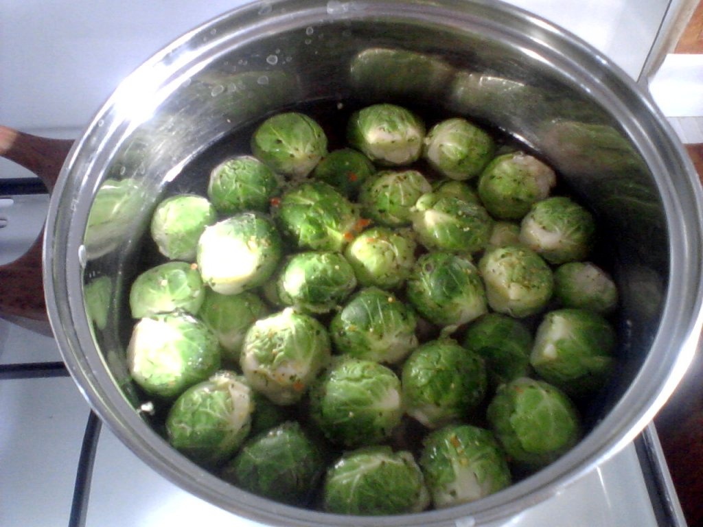 Pui cu sos olandez si varza de Bruxelles