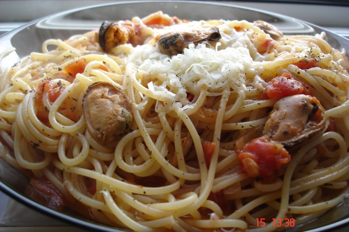 Spaghete cu carne de scoici