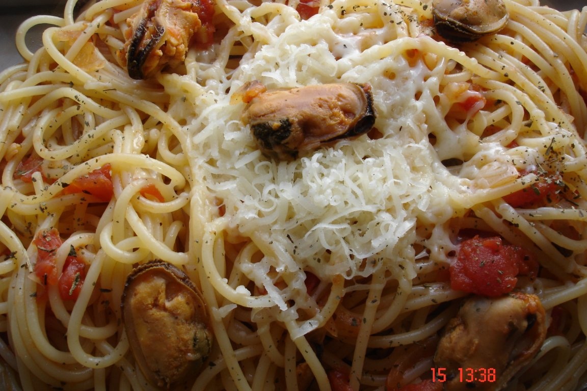 Spaghete cu carne de scoici