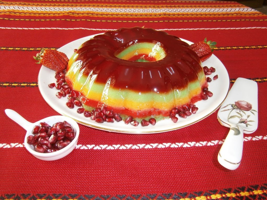 Desert"Curcubeu" de jeleu