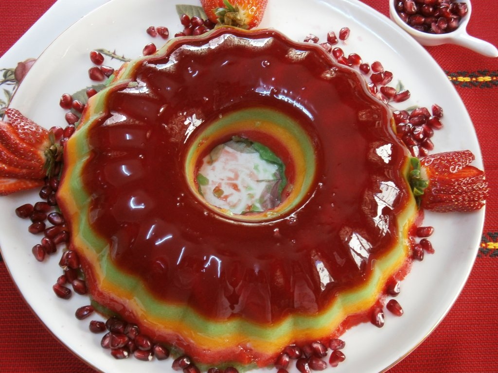 Desert"Curcubeu" de jeleu