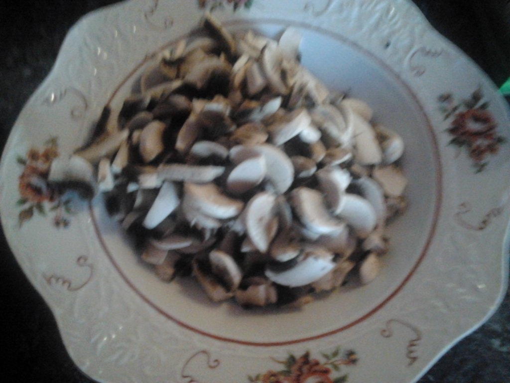 Orez cu ciuperci si ardei gras