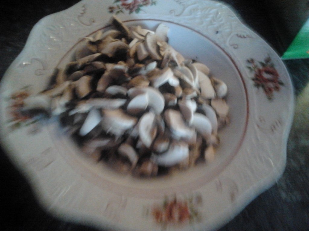 Orez cu ciuperci si ardei gras