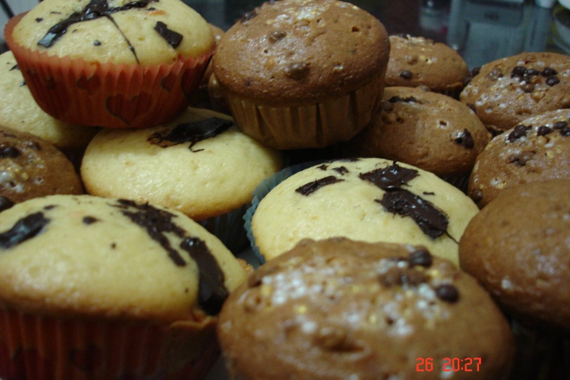 Muffins cu fulgi de ciocolata