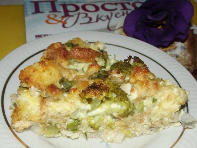 Budinca cu peste si broccoli