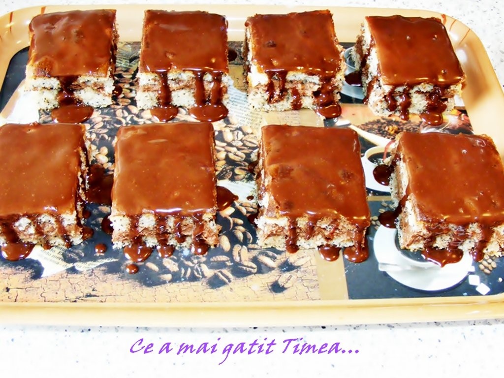 Prajitura cu mac si ganache de ciocolata