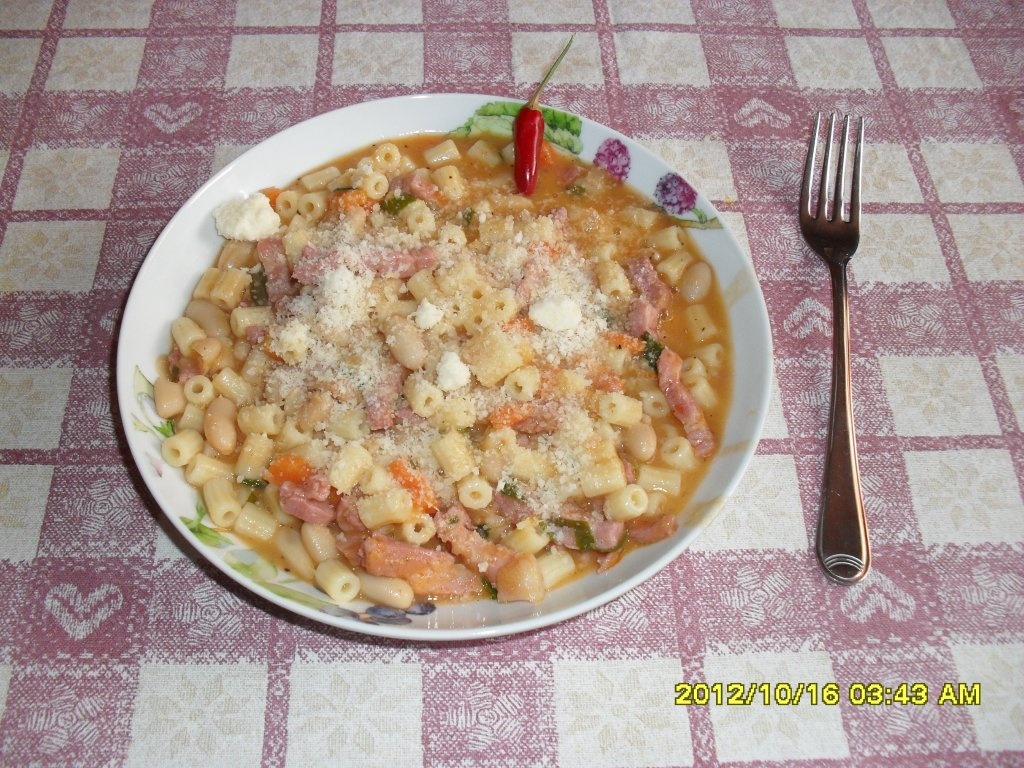 Pasta ai fagioli (Paste cu fasole)
