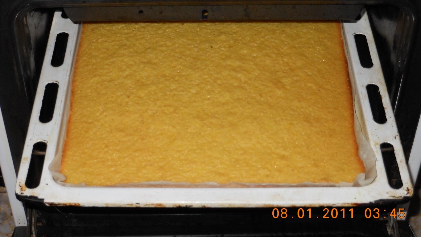 Prajitura cu crema si fructe