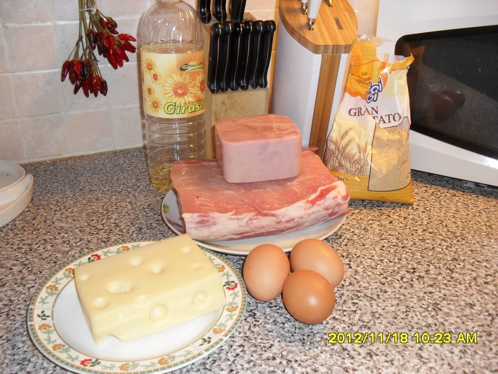 Portofele din muschi de porc cu sunca si cascaval