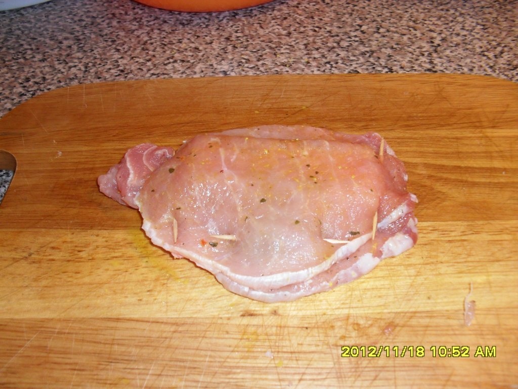 Portofele din muschi de porc cu sunca si cascaval