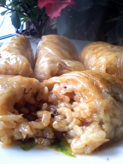 Sarmale cu orez si ciuperci