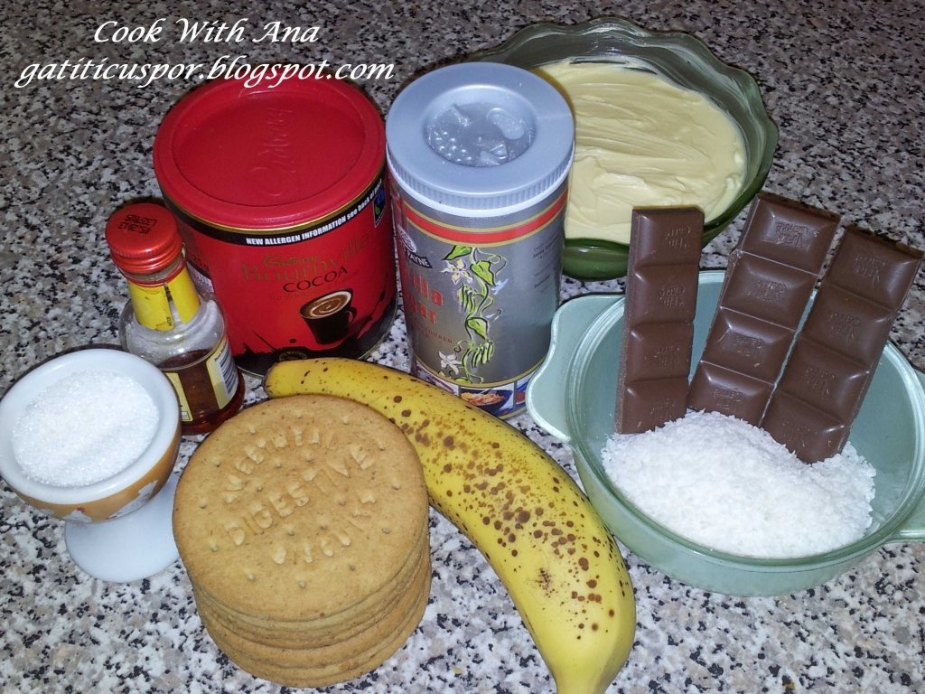 Salam de biscuiţi reţetă cu banane