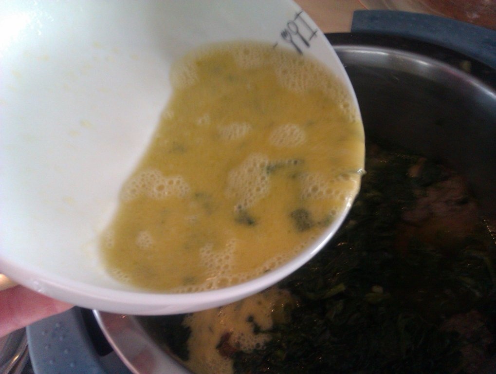 Fricase (spanac su carne de vitel)