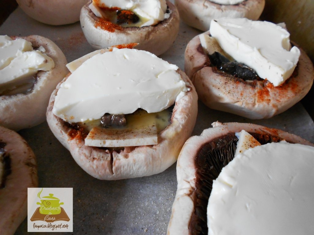 Ciuperci umplute - aperitiv rapid