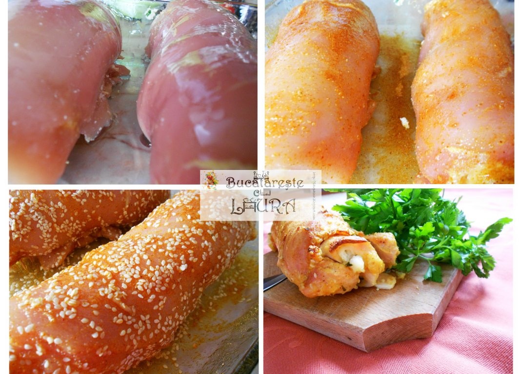 Rulada de pui cu branza