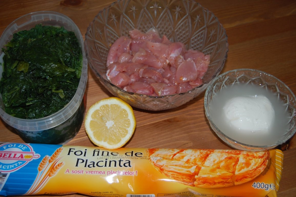 Cosulete cu spanac si curcan