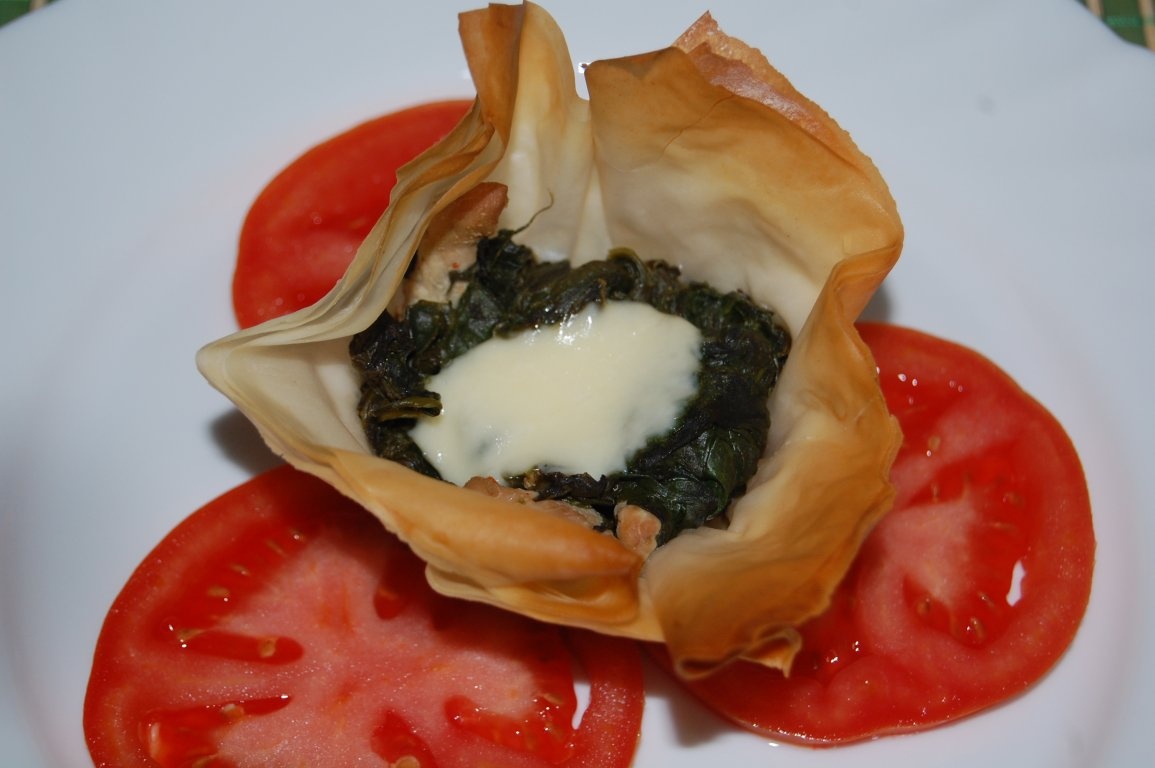 Cosulete cu spanac si curcan